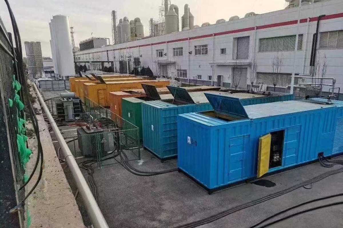 雨湖发电机租赁施工现场